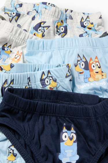 Kinder Buben - Multipack 5er - Bluey - Slip - hellblau