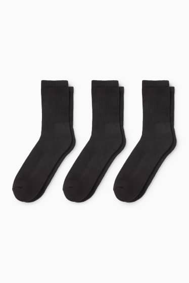 Femmes - Lot de 3 paires - chaussettes de tennis - noir