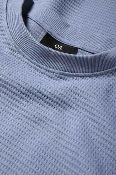 Herren - T-Shirt - Oversized - strukturiert - hellblau