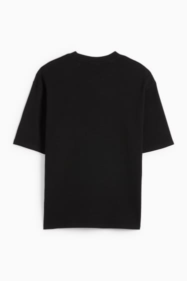 Herren - T-Shirt - Oversized - strukturiert - schwarz