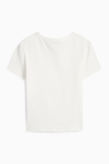 Damen - T-Shirt - Slim Fit - weiss