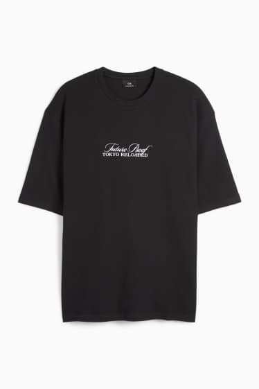 Herren - T-Shirt - Oversized - strukturiert - schwarz