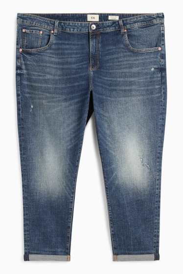 Donna - Boyfriend jeans - vita media - LYCRA® - jeans blu scuro