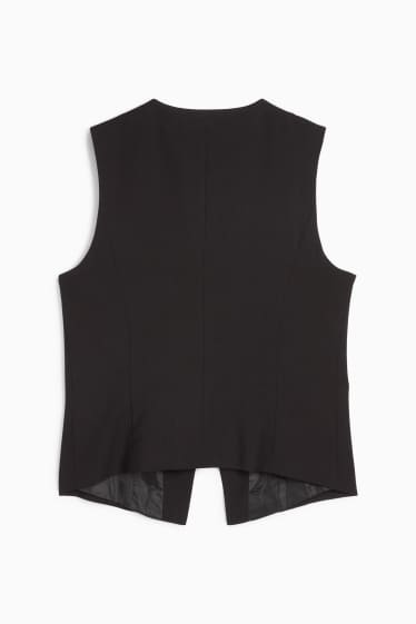 Dames - Gilet - tailored fit - zwart