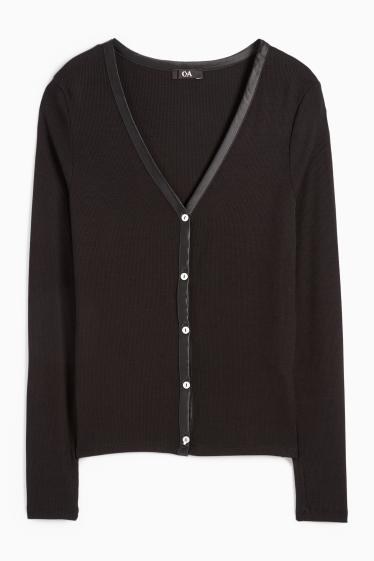 Damen - Strickjacke - schwarz
