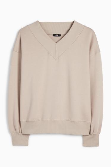 Damen - Basic-Sweatshirt - grau