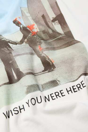 Herren - T-Shirt - Relaxed Fit - Pink Floyd - weiß