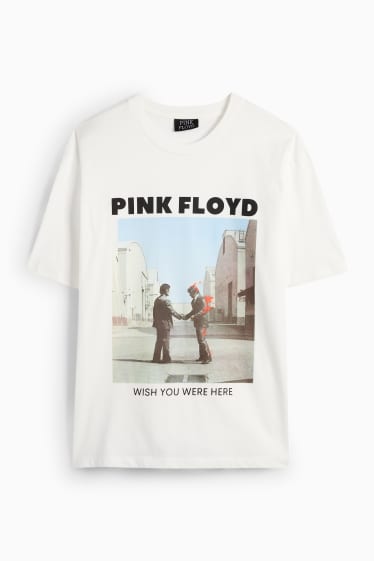 Herren - T-Shirt - Relaxed Fit - Pink Floyd - weiß