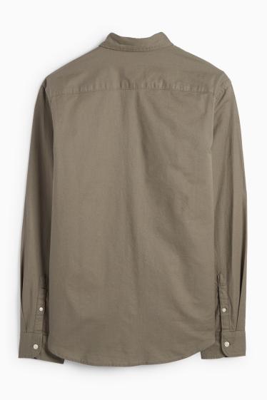 Herren - Hemd - Regular Fit - Button-down - grün