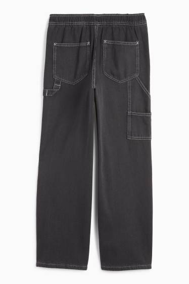 Enfants garçons - Loose fit jean - jean chaud - noir