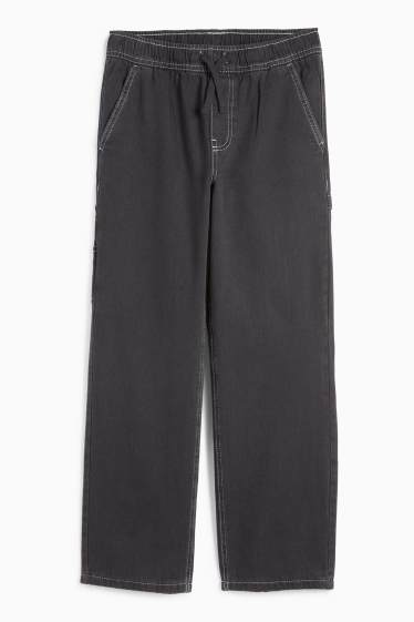 Enfants garçons - Loose fit jean - jean chaud - noir