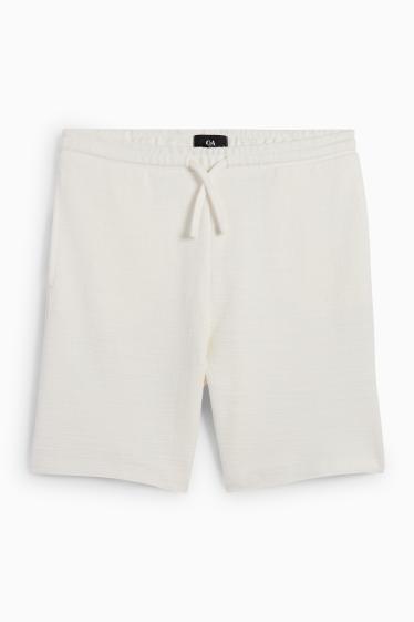 Herren - Shorts - strukturiert - weiss