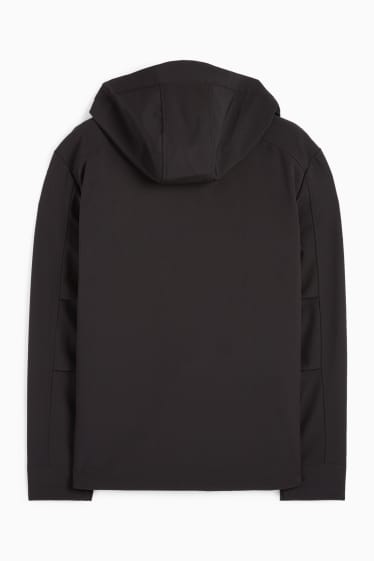 Home - Jaqueta softshell amb caputxa - resistent a l’aigua - 4 Way Stretch - negre