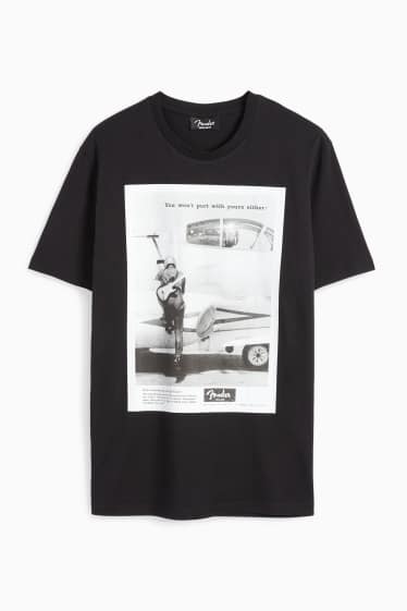 Herren - T-Shirt - Regular Fit - Fender - schwarz