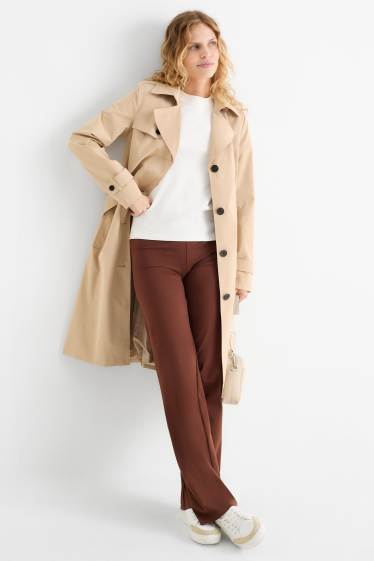 Damen - Basic-Leggings - dunkelbraun