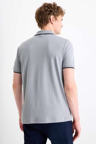 Herren - Poloshirt - grau