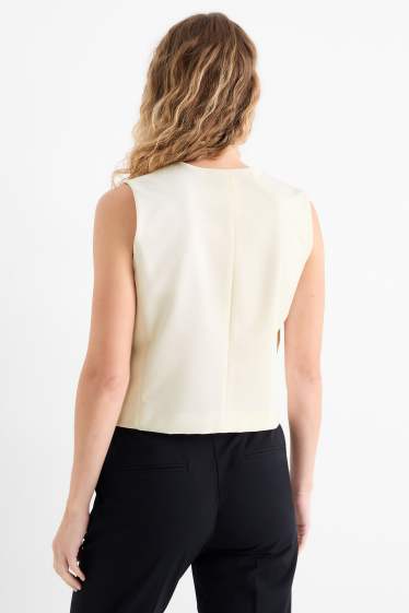 Dames - Business-gilet - loose fit - crème wit