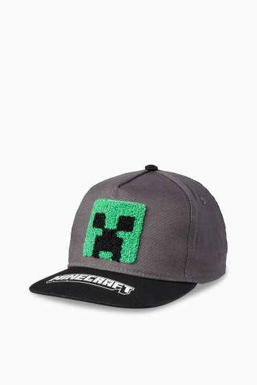 Kinder Buben - Minecraft - Baseballcap - schwarz