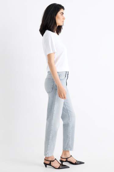 Dames - Mom jeans - high waist - LYCRA® - jeanslichtblauw