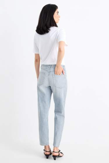 Dames - Mom jeans - high waist - LYCRA® - jeanslichtblauw