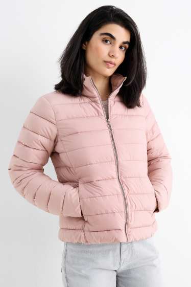Dames - Jas met stiksels - roze