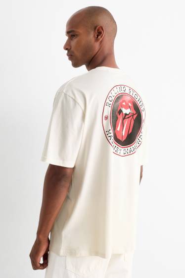 Bărbați - Tricou - relaxed fit - Rolling Stones - alb-crem