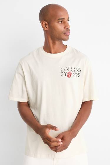 Bărbați - Tricou - relaxed fit - Rolling Stones - alb-crem