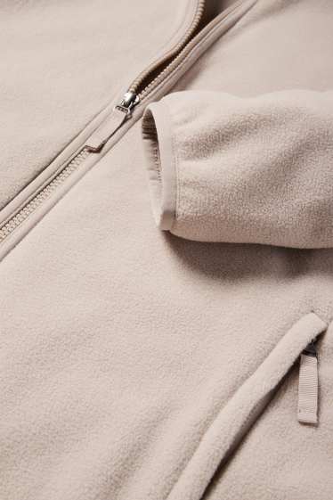 Femei - Hanorac de fleece cu fermoar basic - bej