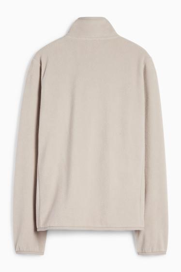 Femei - Hanorac de fleece cu fermoar basic - bej
