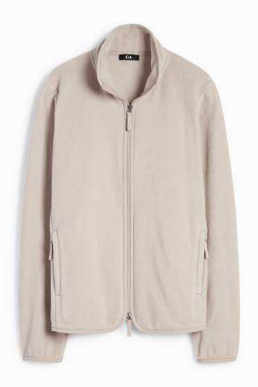 Femei - Hanorac de fleece cu fermoar basic - bej