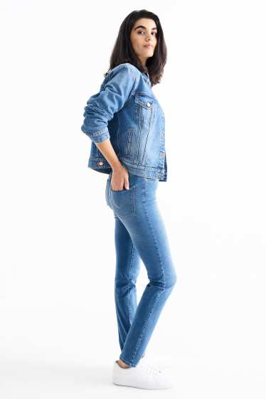 Femmes - Straight jean - high waist - LYCRA® - jean bleu clair