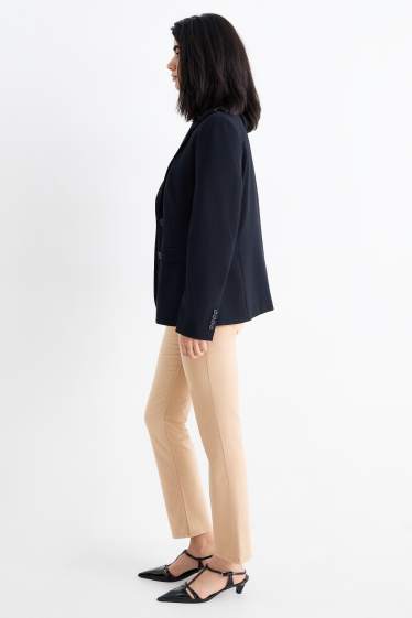 Damen - Stoffhose - High Waist - Slim Fit - beige