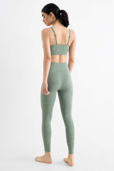 Damen - Funktions-Leggings - gemustert - grün