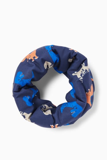 Kinderen: jongens - Dino - colsjaal - donkerblauw
