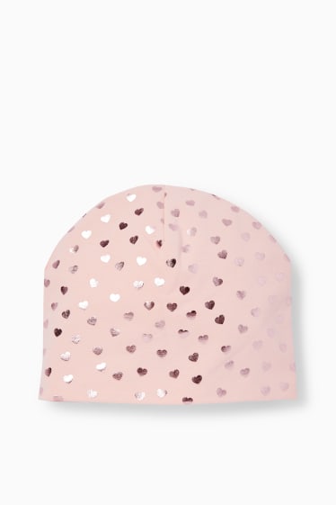 Children Girls - Beanie - patterned - rose
