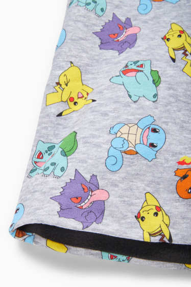 Kinder Buben - Pokémon - Loop Schal - hellgrau-melange