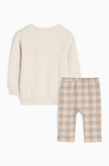 Baby Boys - Mickey Mouse - baby outfit - 2 piece - light beige