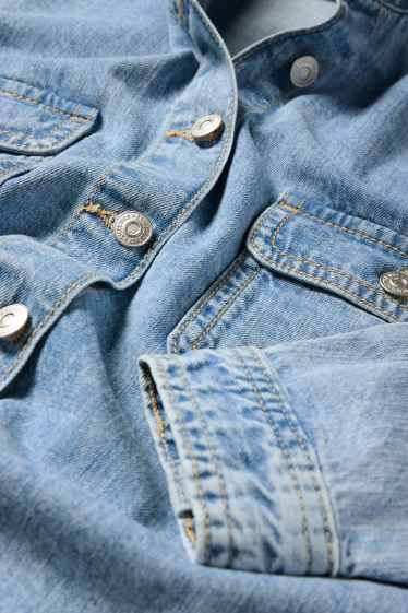 Kinder Mädchen - Jeansbluse - helljeansblau