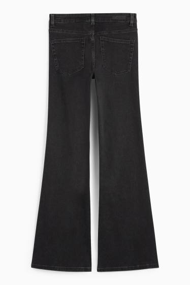 Dames - Flared jeans - mid waist - LYCRA® - jeansdonkergrijs