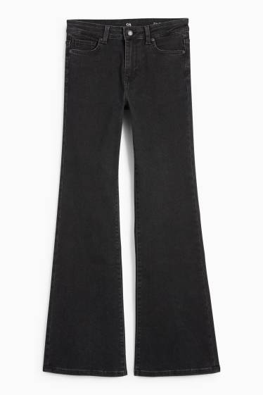 Dames - Flared jeans - mid waist - LYCRA® - jeansdonkergrijs