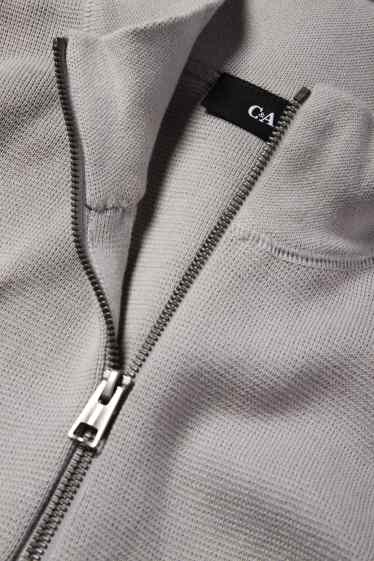Hommes - Pull - finition texturée - gris clair