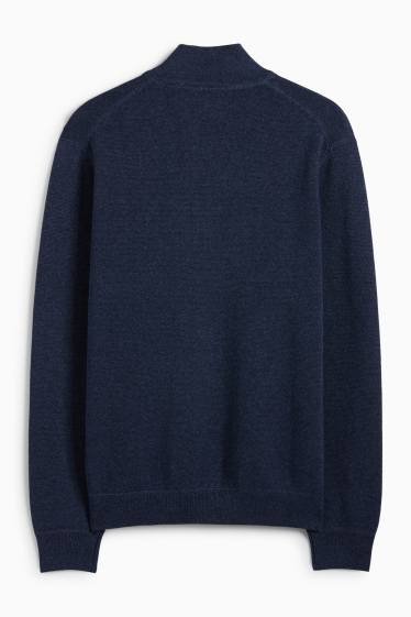 Home - Jersei - texturat - blau fosc