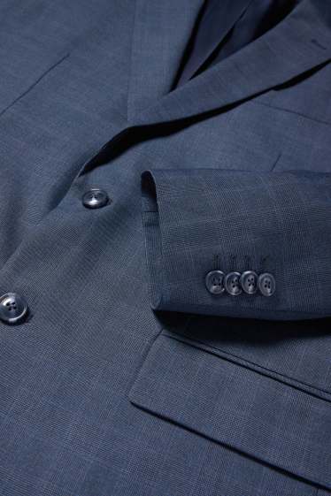 Men - Mix & match tailored jacket - regular fit - Flex - check - dark blue