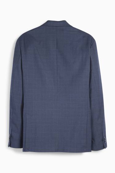 Men - Mix & match tailored jacket - regular fit - Flex - check - dark blue