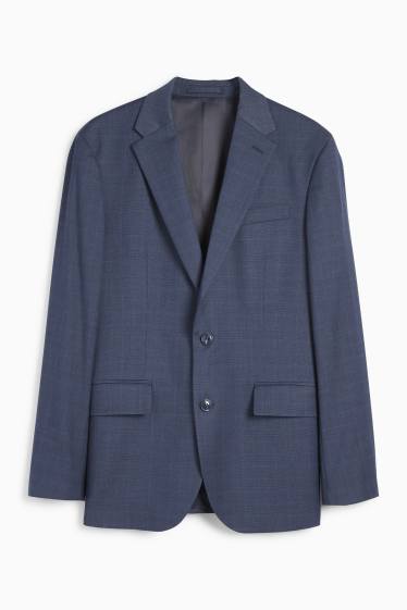 Men - Mix & match tailored jacket - regular fit - Flex - check - dark blue