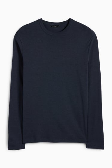 Uomo - Maglia a maniche lunghe - blu scuro