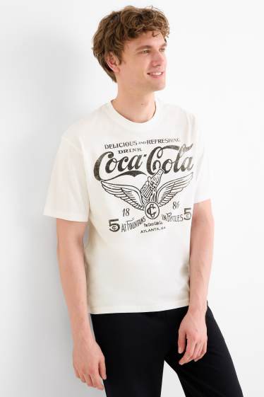 Bărbați - Tricou - relaxed fit - Coca-Cola - alb