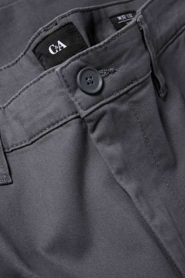 Heren - Chino - slim fit - donkergrijs