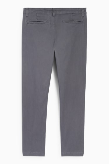 Heren - Chino - slim fit - donkergrijs