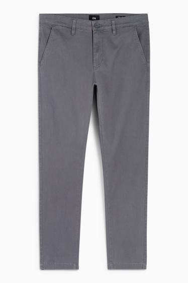 Heren - Chino - slim fit - donkergrijs